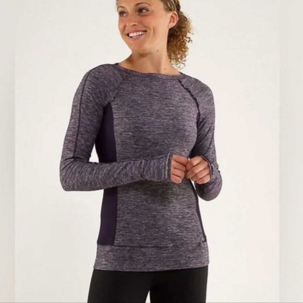 Lululemon Full Tilt Ruffle Seam Pullover Long Sleeves Women's T-Shirt Size 8